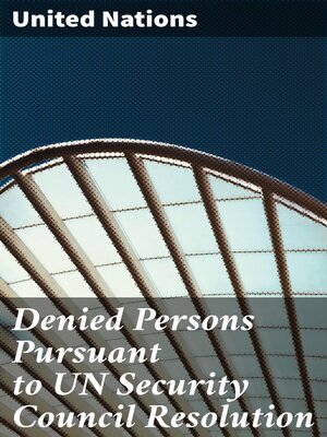 cover image of Denied Persons Pursuant to UN Security Council Resolution